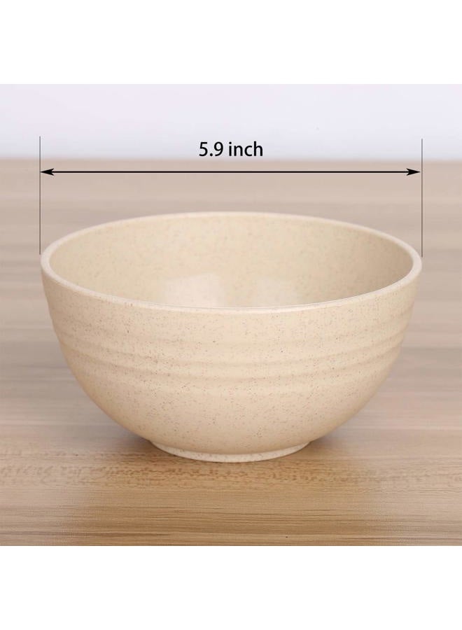 LuckyZone Unbreakable Cereal Bowls - 24 oz Reusable Wheat Straw Bowl Set of 4 - Dishwasher & Microwave Safe - Perfect for Cereal, Soup and Rice - BPA Free, Healthy & Eco-Friendly (4 Color) - Image 2